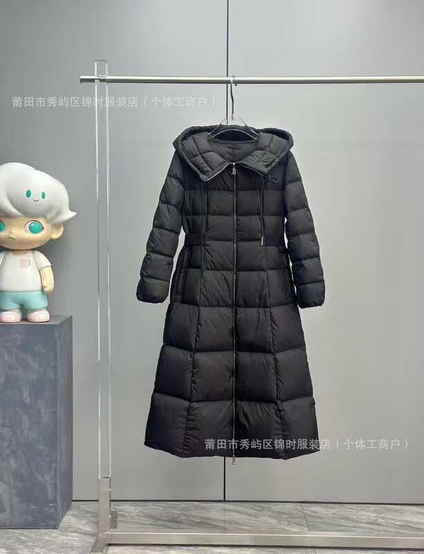 莆田高端蒙家羽绒服在逃公主加长款收腰外套冬季新款女士连帽百搭|undefined