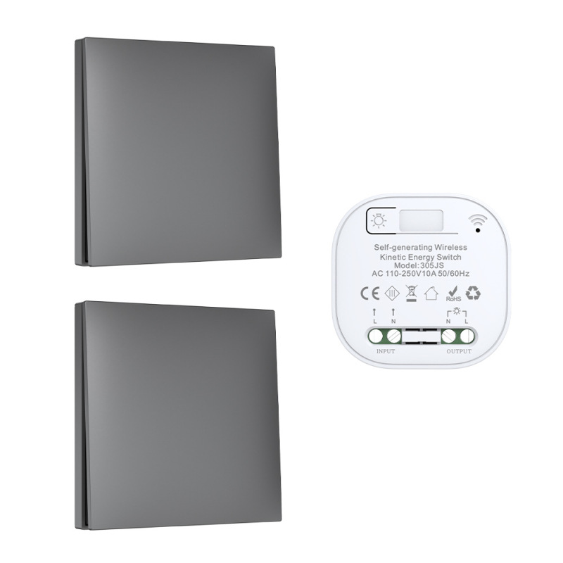 Qixin 自己発電ワイヤレスリモコンスイッチリモコンバッテリー不要配線不要家庭用壁防水自由に貼り付け可能|undefined