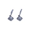 Capacious universal zirconium, square earrings, jewelry, European style