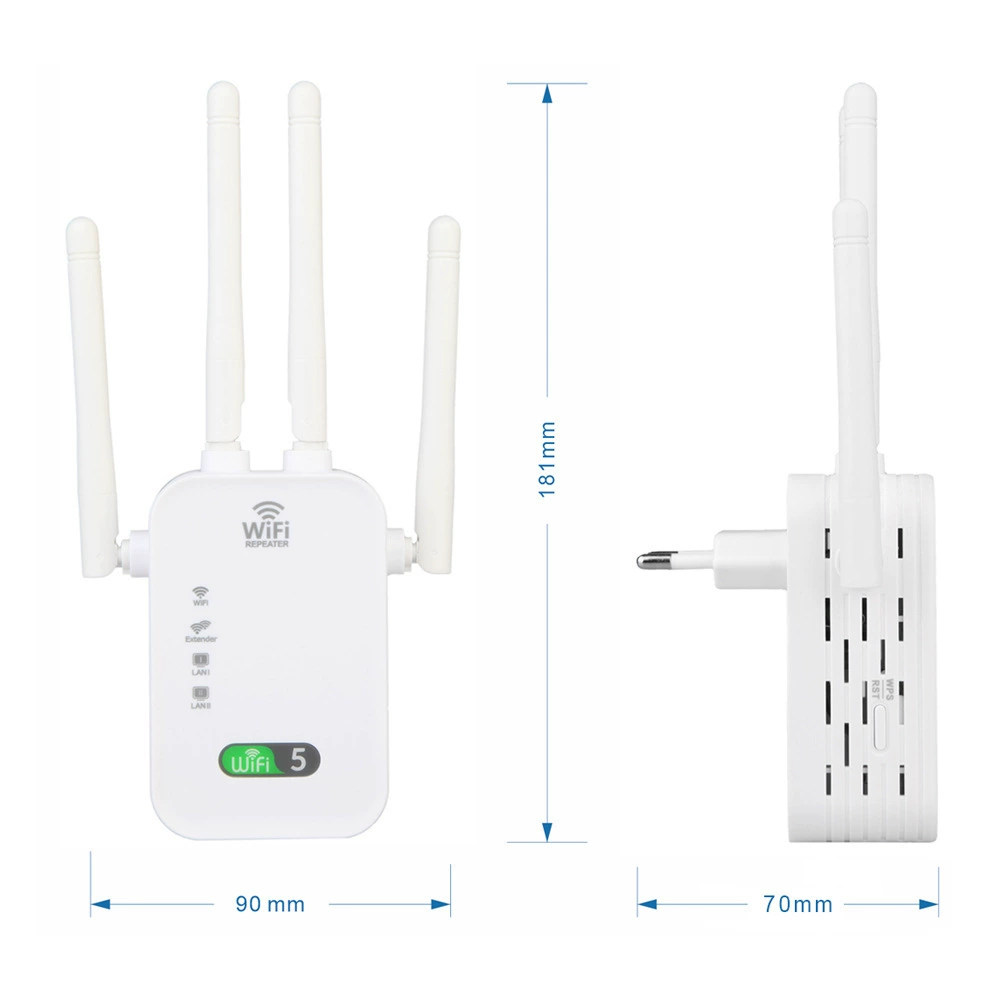 Новый беспроводной 1200M сигналов WiFi ретранслятор 2.4G 5.8G двойной частоты усилитель маршрутизатор расширение