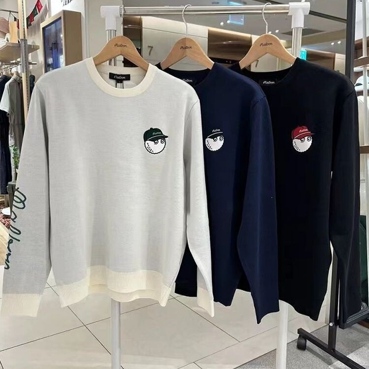 Korean Style Golf Clothing for Men, 24 Autumn and Winter New Golf Label Casual Sports Versatile Long-Sleeved Knitted Sweater Korean Style Golf Clothing for Men, 24 Autumn and Winter New Golf Label Casual Sports Versatile Long-Sleeved Knitted Sweater