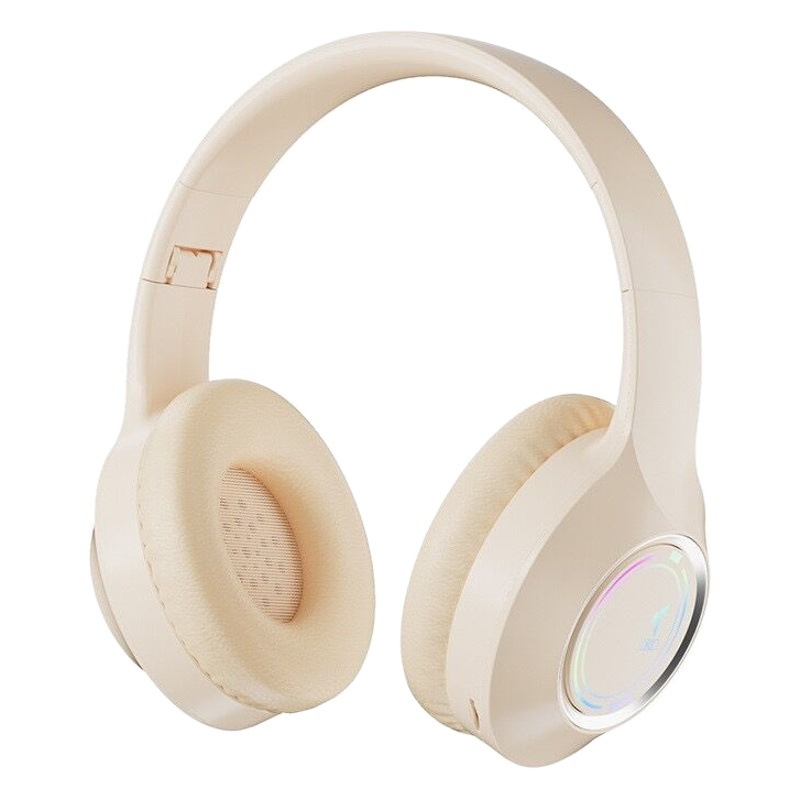 Auriculares Bluetooth luminosos populares transfronterizos montados en la cabeza de alto valor juego de deportes electrónicos tarjeta de música auriculares plegables universales