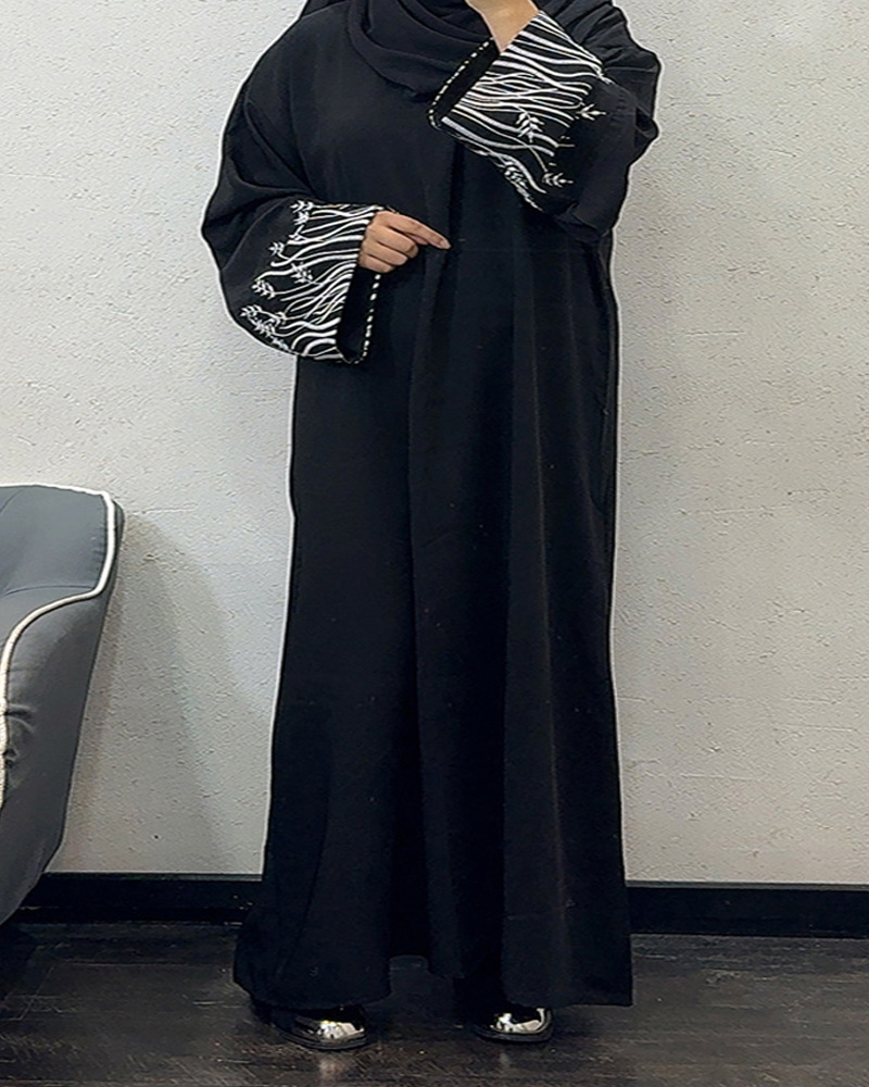 F430 Foreign Trade Cross-border E-commerce Dubai Arab Embroidered Robe Fashion Long Dress In Stock_ecoleips.com