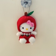 中古Kitty信州限定苹果头挂件变装毛绒玩偶包包挂饰kt迷你