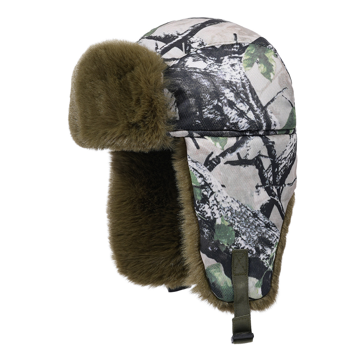 Esquí al aire libre en invierno grueso sombrero de protección de oídos de vuelo caliente sombrero de bisel grande a prueba de frío para hombres y mujeres sombrero camuflaje a prueba de viento trueno