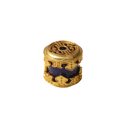 natural green gold beads barrel: Zərgərlik ara hissələri