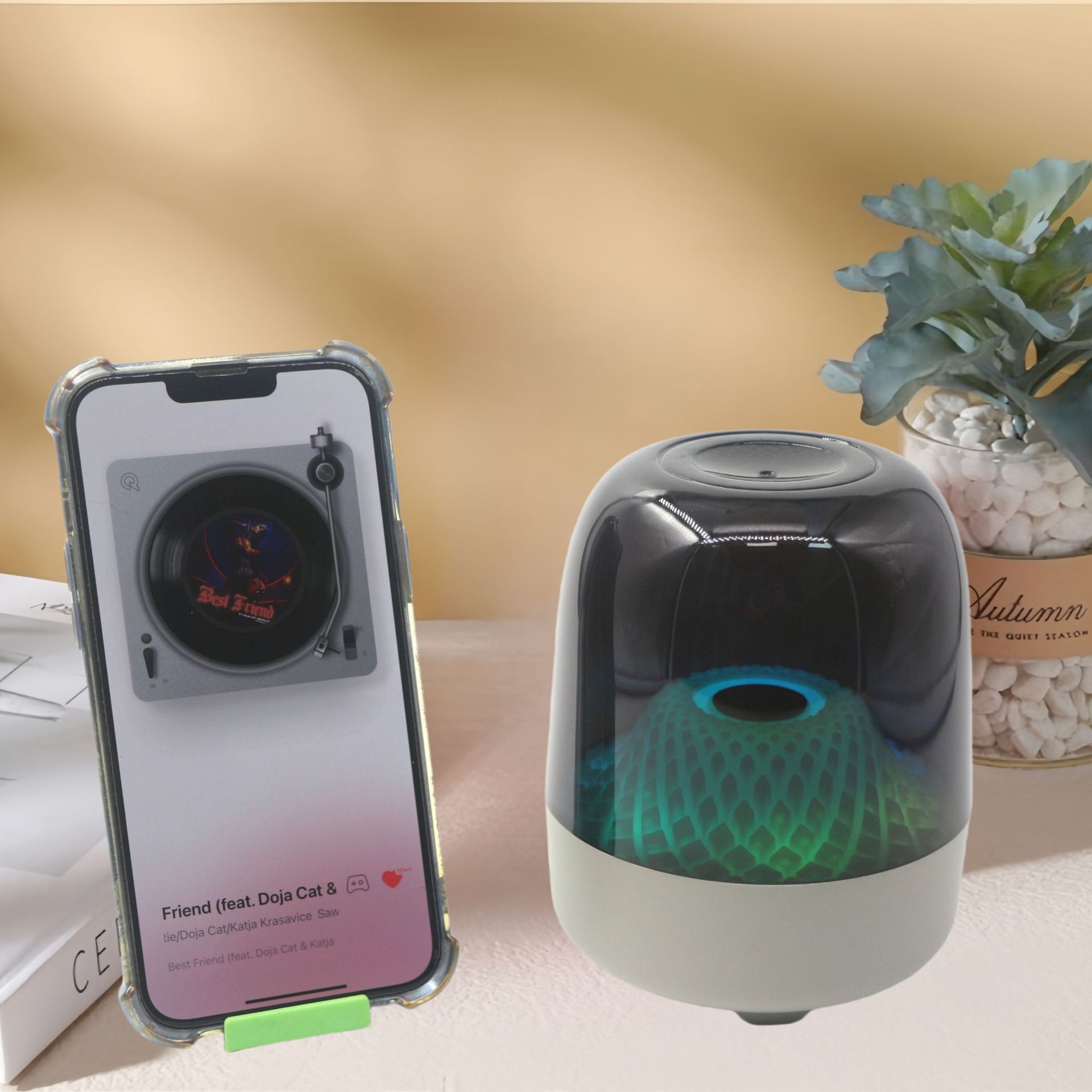 Huaqiang North 2025 Top con el mismo esmalte de 5 generaciones de escritorio inalámbrico RGB luz de color brillante TG463 sonido Bluetooth