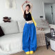 Radish Uncle Sports Pants Women's New High Waist Loose Casual Pants Draps Red Straight American Style Wide Leg Casual Pants