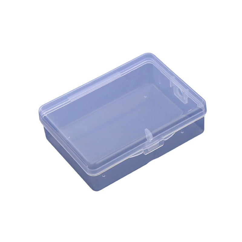 Transparent plastic storage box, square organizer, snap‑lock manicure sponge box, assorted sizes