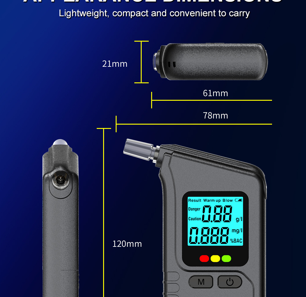 New Cross-Border Precision Alcohol Tester, Drunk Driving Detection Device, Breathalyzer for Drunk Driving Testing