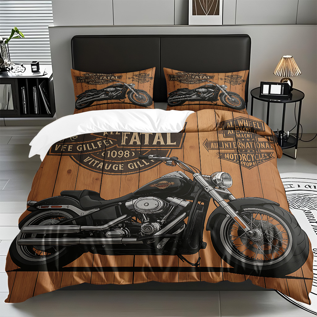 TEMU / JIT hogar transfronterizo motocicleta cool transpirable impresión digital colcha colcha