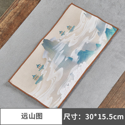 Zen chino toalla de té de gamuza paño de té absorbente toalla olla Kung Fu juego de té accesorios mesa de té Toalla de trapo té
