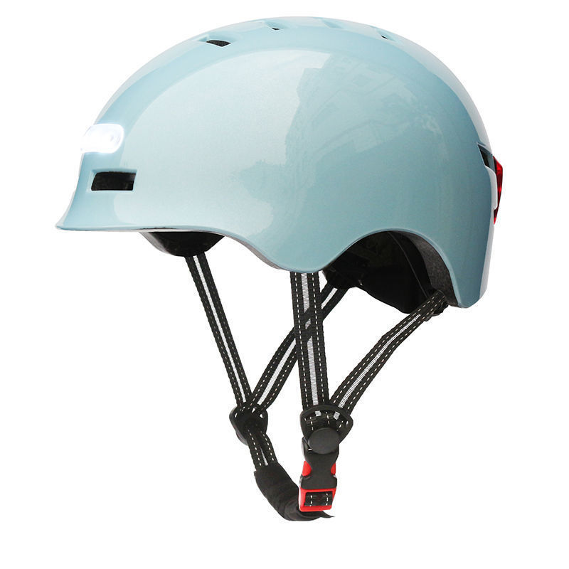 Casco de equitación con luz scooter casco de bicicleta de coche eléctrico luz intermitente de noche casco de equitación