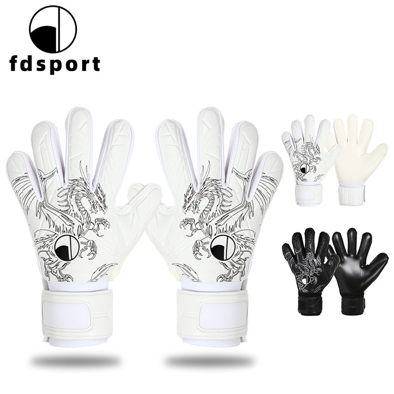 Children's and adults' soccer goalkeeper gloves for competition and training, with finger protection, thickened latex, non-slip, professional goalkeeper gloves