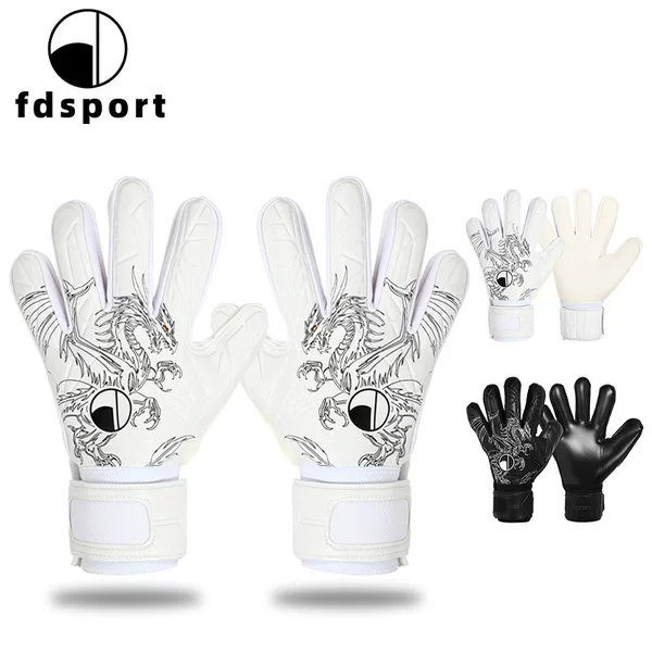 Children's and adults' soccer goalkeeper gloves for competition and training, with finger protection, thickened latex, non-slip, professional goalkeeper gloves