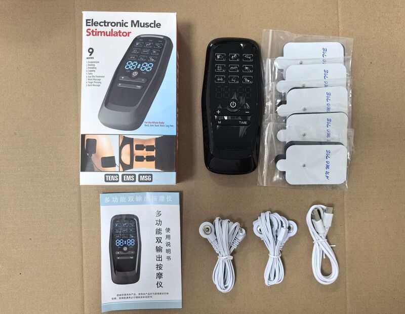 国境を越えた売れ筋のデュアル出力デジタル経絡マッサージャー中低周波電気刺激マッサージャーパルス理学療法マッサージャー|undefined