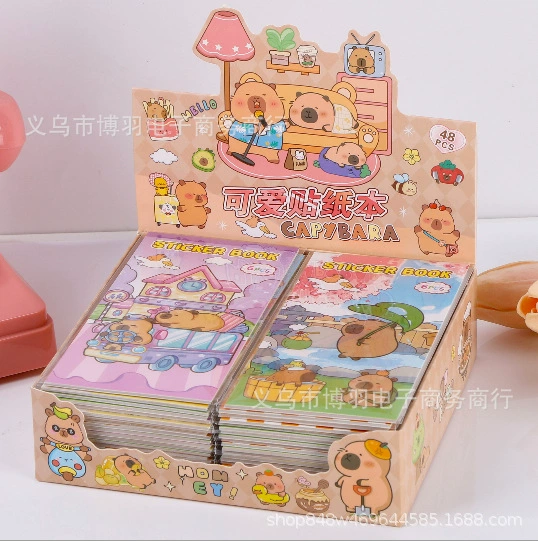 Книжка-стикер Cute Cartoon, высокое качество, 48 шт., разные персонажи