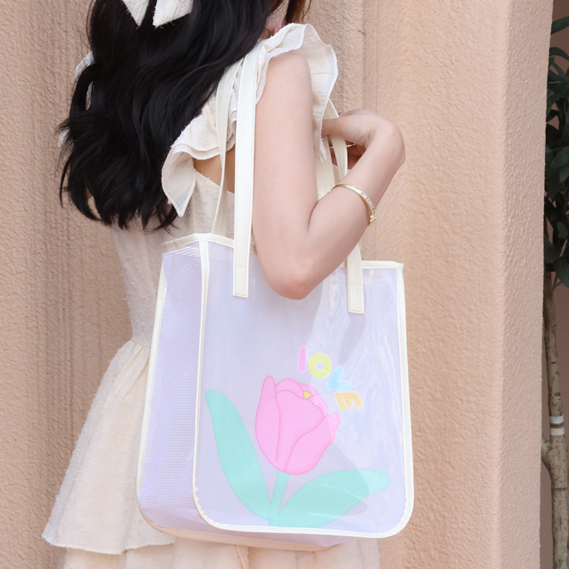 Bolsa de cosméticos de viaje de gran capacidad de alta apariencia deportes fitness bolsa de natación separación húmeda y seca bolsa de lavado de PVC bolsa de playa