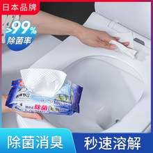 日本进口马桶清洁湿巾消毒除菌卫生间擦坐便圈厕所酒精擦纸湿纸巾