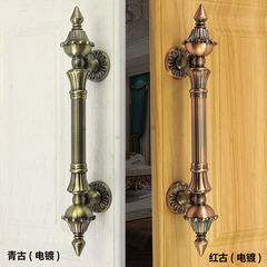 Wooden door handle double door surface-mounted handle antique-style main door handle surface-mounted handle iron door aluminum alloy door sliding handle