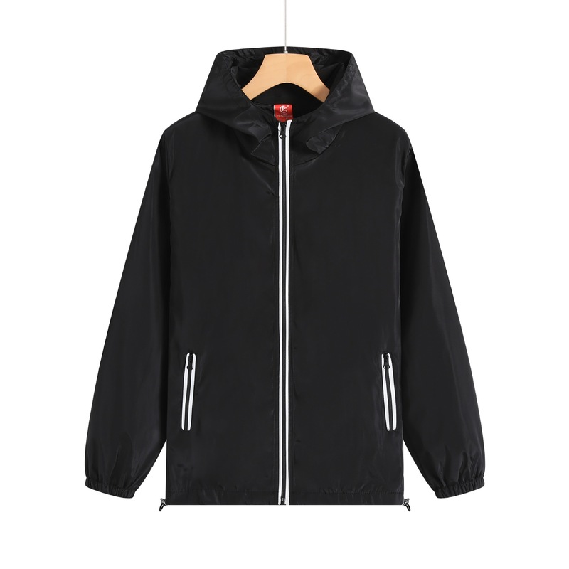 户外防风反光拉链口袋连帽风衣外套广告衫活动服工作服定制logo|undefined