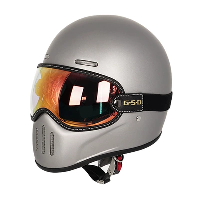 Motosiklet kaskı (dəbilqə) – Men and Women, Summer and All-Season - matte-titanium-color-mirror-m55-56