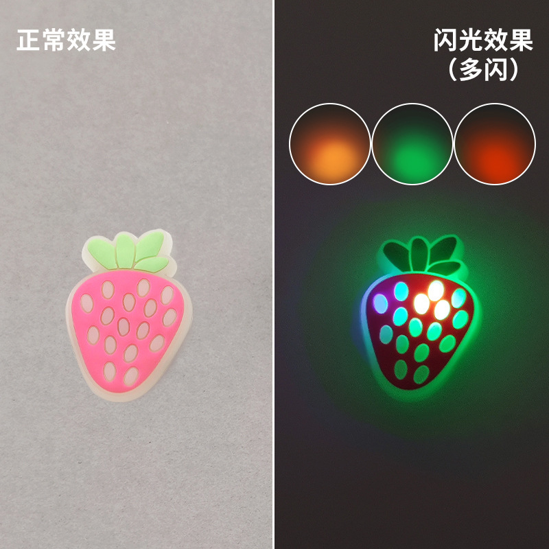 2025年越境EC下駄靴花LED発光フラッシュ楽しいDIY靴バックル靴アクセサリー装飾バックル|undefined