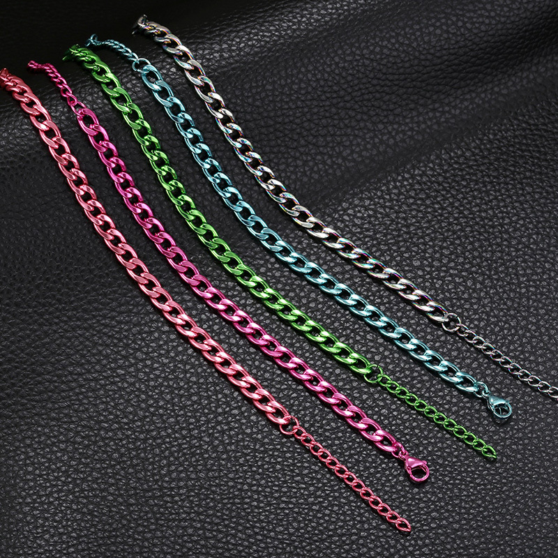 Hip-Hop Geometric Stainless Steel Plating Bracelets