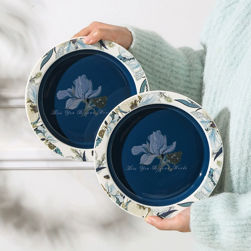 Керамический сервиз Blue Iris, ретро высококачественная посуда, подарочная коробка 6/12/20/29 шт.