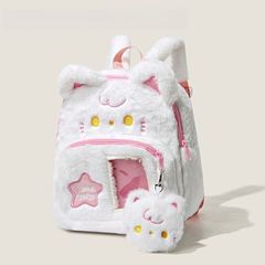 高颜値猫ニャンニャン包柔設パイル肩小かばん痛窓旅行バックパック軽やかでかわいい通勤児童包