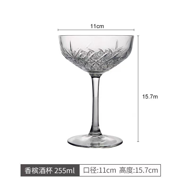 Alicia Highfoot Cocktail Taza cortesina con flores cortesina Classic Martini Taza de champán de boca ancha