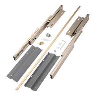 Invisible multi-function rising table table slide rail bookcase cabinet extension pull-out lifting folding table full set of hardware