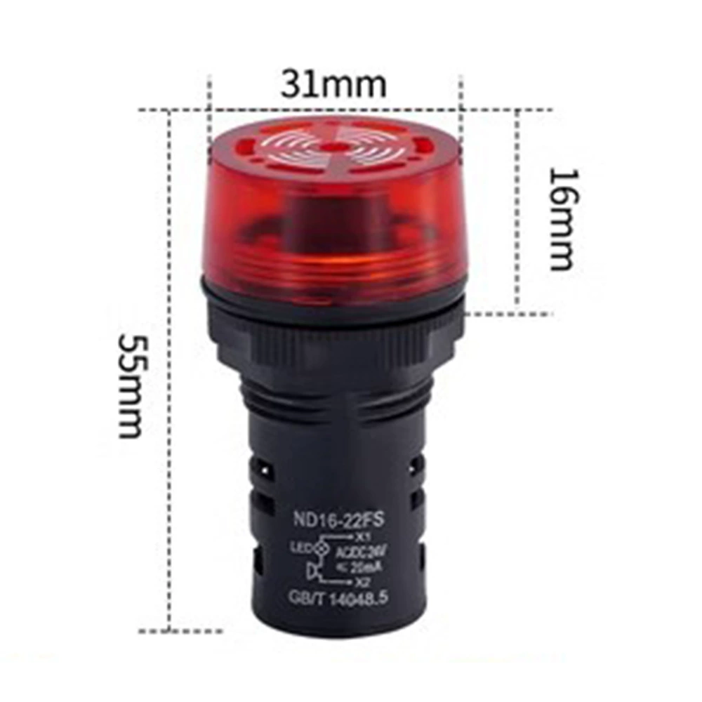 Зуммер AD ND16-22DS AC220V380V красный индикатор сигнального света DC24V 22FS свет сигнала DC