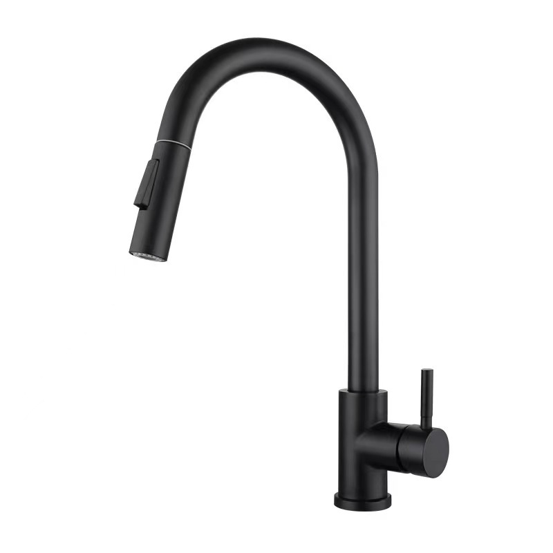 Cross-border South American 304 stainless steel pull-out faucet, cold and hot household kitchen sink, sink, water faucet undefined