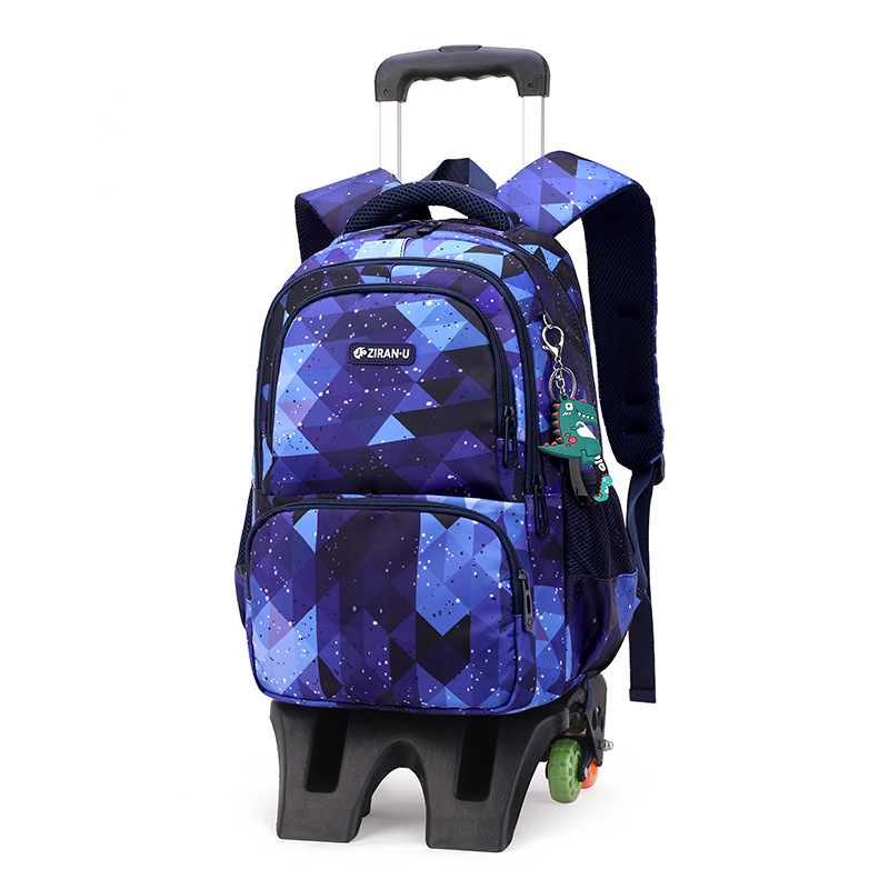 Peces naturales nueva mochila trolley conjunto de tres piezas estudiante de la escuela primaria hombres y mujeres de gran capacidad mochila de moda entrega popular