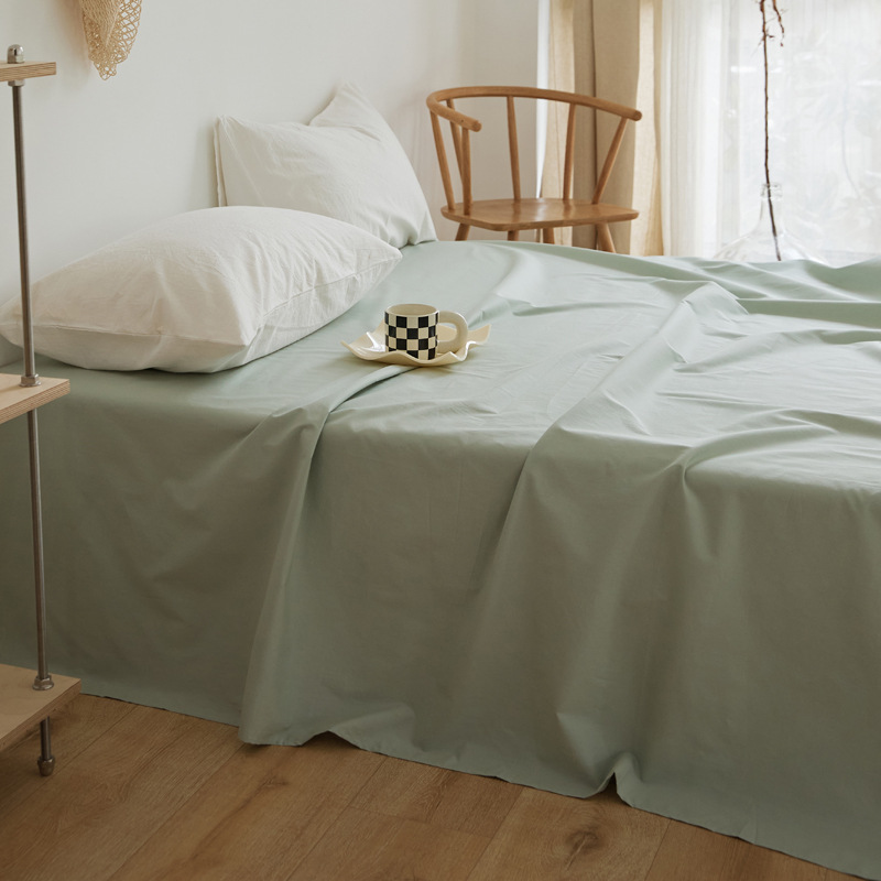 100 sábanas de algodón de color sólido sábanas de algodón dormitorio sábanas dobles individuales sábanas de piel de padres