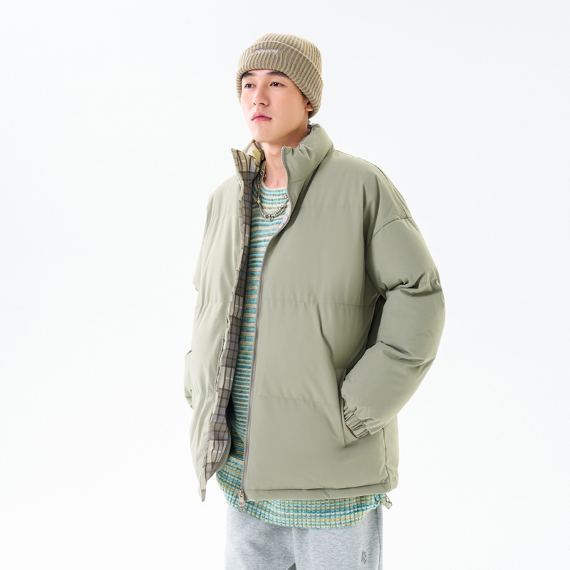 Padded-on Clothes Men's And Women's Loose Stand-up Collar Padded Jacket Warm And Thickened Padded Clothes Men's Tops Couple Jacket_viptrois.com