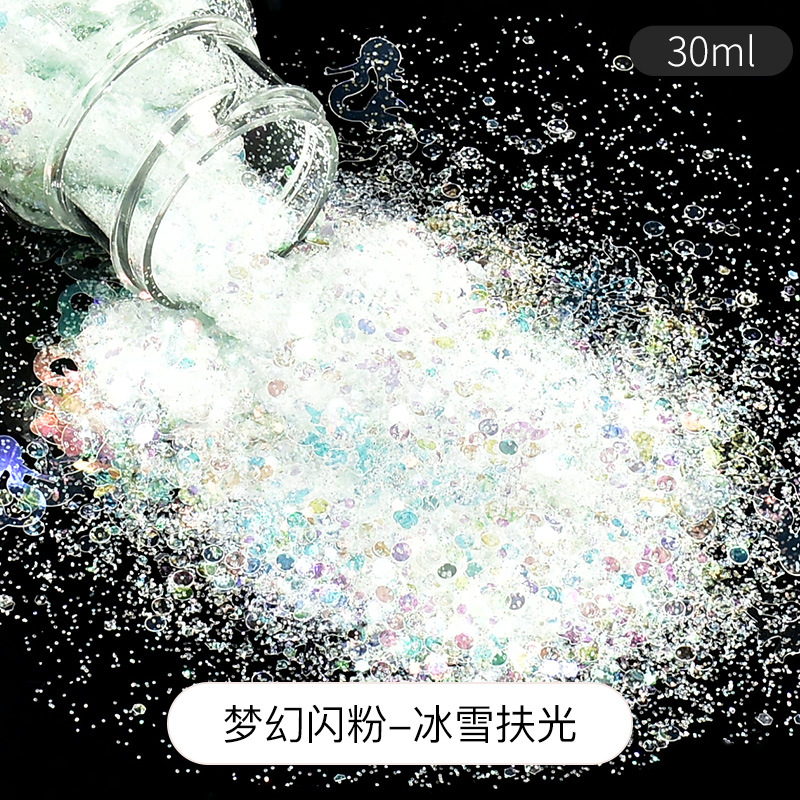 polvo brillante DIY material sequinilla goteo AB molde resina UV aceite Mahjong relleno joyas auriculares ilusión