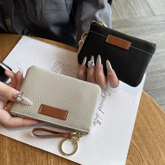 New Arrival Ultra-Thin, Exquisite Mini Key Case in Premium Soft Cowhide—Perfect for Women, Compact and Convenient Short-Style Wallet for Coins