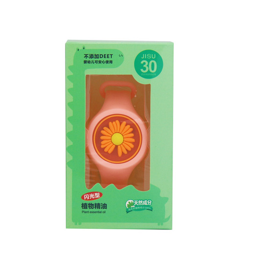 Cartoon luminous mosquito repellent bracelet for children, flash anti-mosquito watch, summer plant anti-mosquito bite repellent buckle bracelet