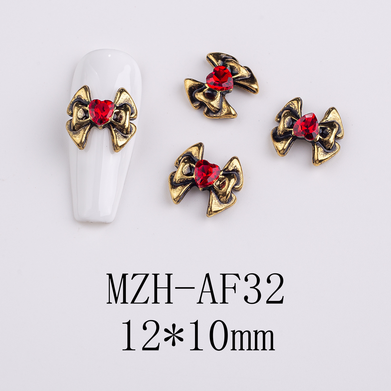 10g Weight Nail Decoration Accessories Nail Supplies 1 Piece Quantity Alloy Material Halloween Festival Heart Shape Pattern Retro, Simple Style Style Halloween Retro Simple Style Heart Shape Alloy Nail Decoration Accessories 1 Piece 13
