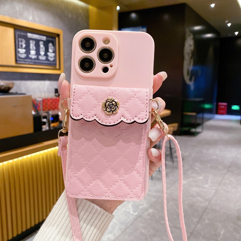 Cover telefono camelia con tracolla per iphone pro max plus_voghion.com