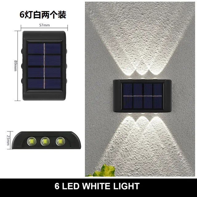 Lámpara de pared solar al aire libre paisaje patio ambiente impermeable exterior decoración de pared terraza luminosa luz de pared lavable