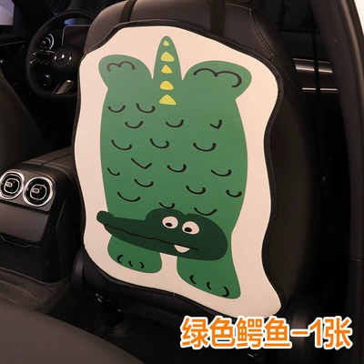 Green Crocodile Seat Back Anti-Kick Pad Children's Rear Seat Protection Pad Anti-Dirty Pad for Car Interior Rear Wear Protection (Chair back anti-kick pad) - green-crocodile-1-piece