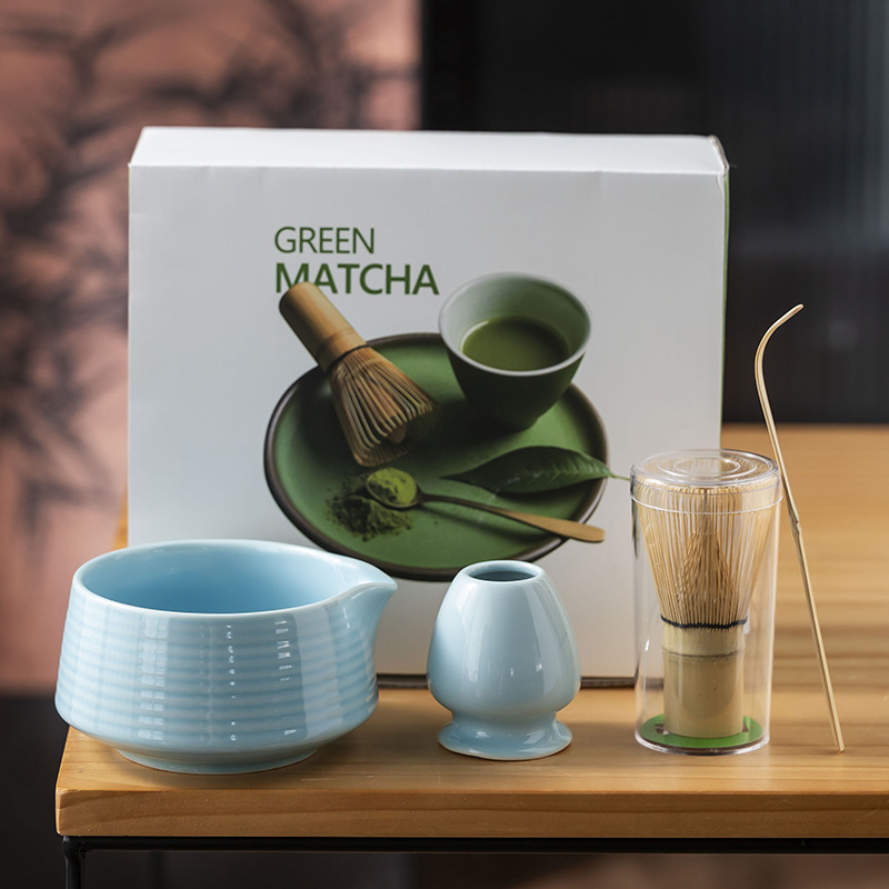 日式百本立抹茶刷打抹茶筅工具宋代点茶具礼盒套装跨境陶瓷抹茶碗|undefined