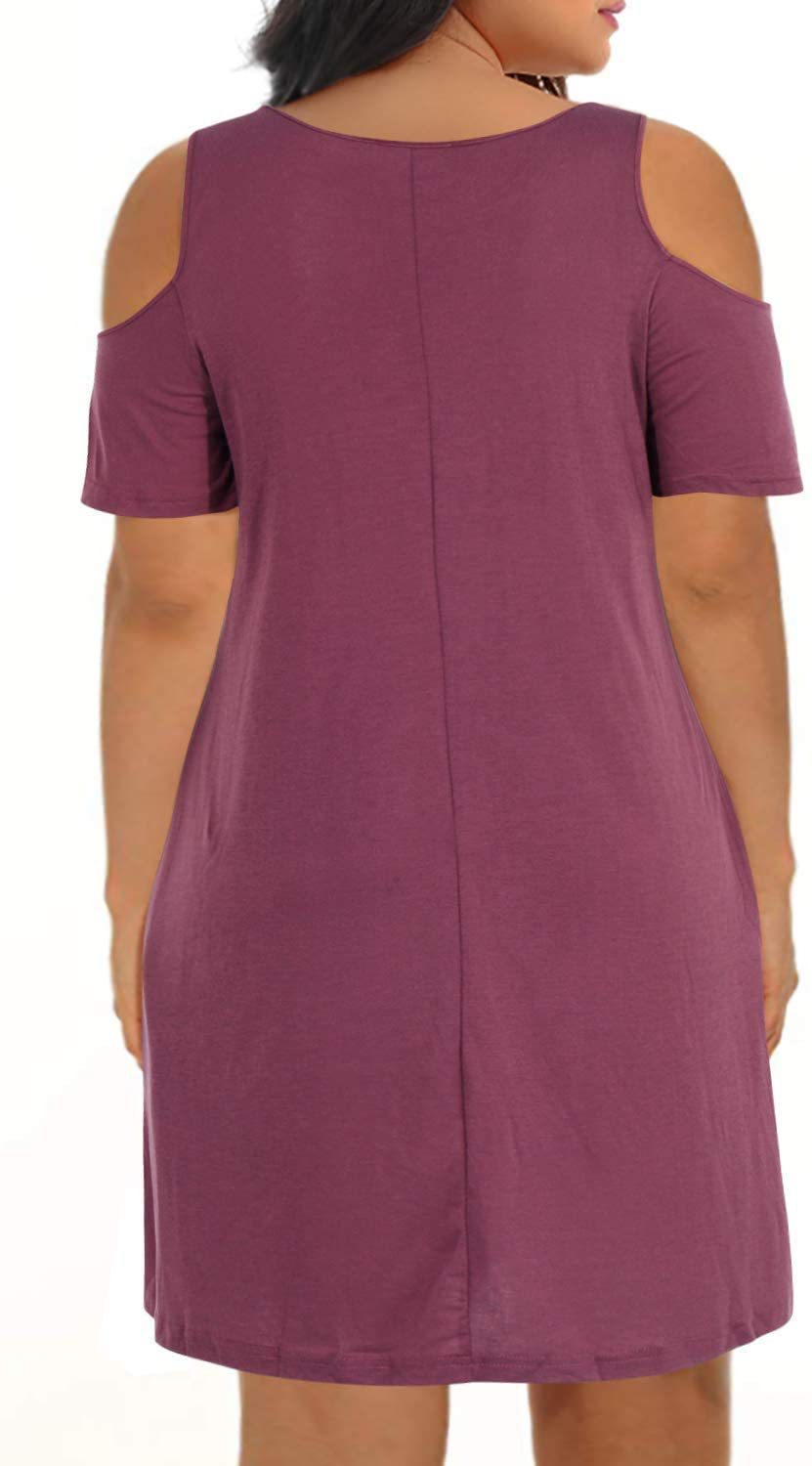 2025 transfronterizo Amazon verano Europa y América ropa de mujer de moda grande vestido suelto cuello redondo hombro abierto falda A
