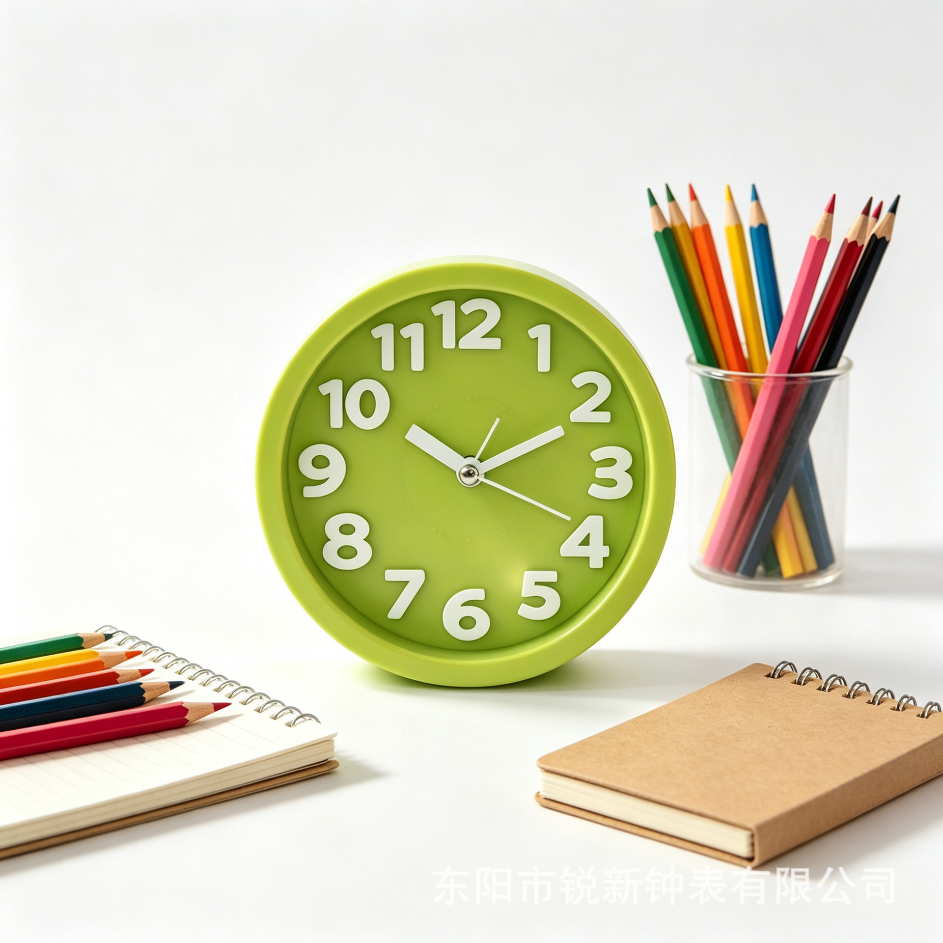 Directa de fábrica redonda tridimensional pequeño reloj de alarma estudiante reloj creativo moda simple reloj de alarma dormitorio decoración reloj image 9