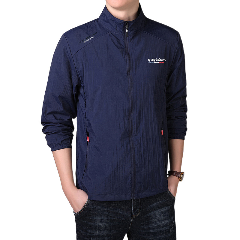 2024 moda nueva chaqueta de protección solar para hombres abrigo delgado de verano deportivo al aire libre transpirable anti-UV ropa de piel image 5