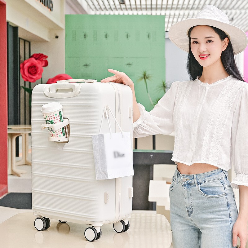 Multifunctional Suitcase for Women 20inch Trolley Suitcase Boarding Suitcase for Men 24inch Password Box Lightweight Leather Suitcase Customization