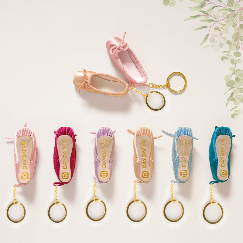 Mini Pointe Shoe Keychain Key Chain Small Accessory Cute Women's Accessory Handmade Ballet Dance Shoe Bag Pendant